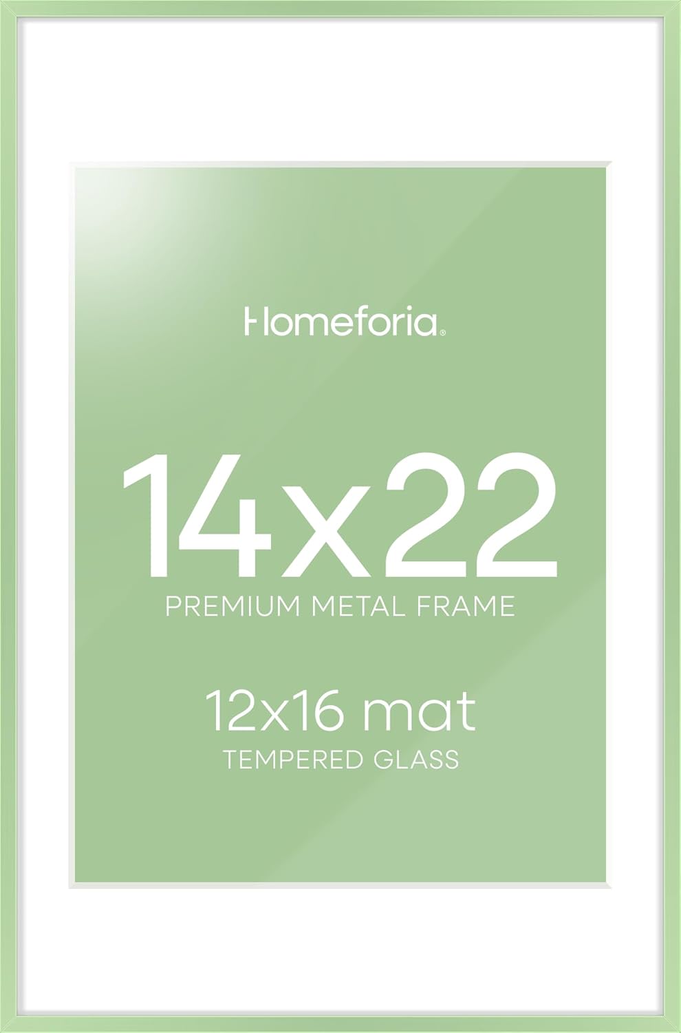 Sage Green 14x22 Picture Frame with Mat for Stunning Art Display