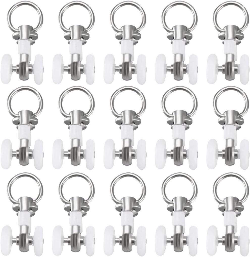 30x Twin Wheeled Curtain Gliders 14mm - Smoothly Slide Your Curtains!