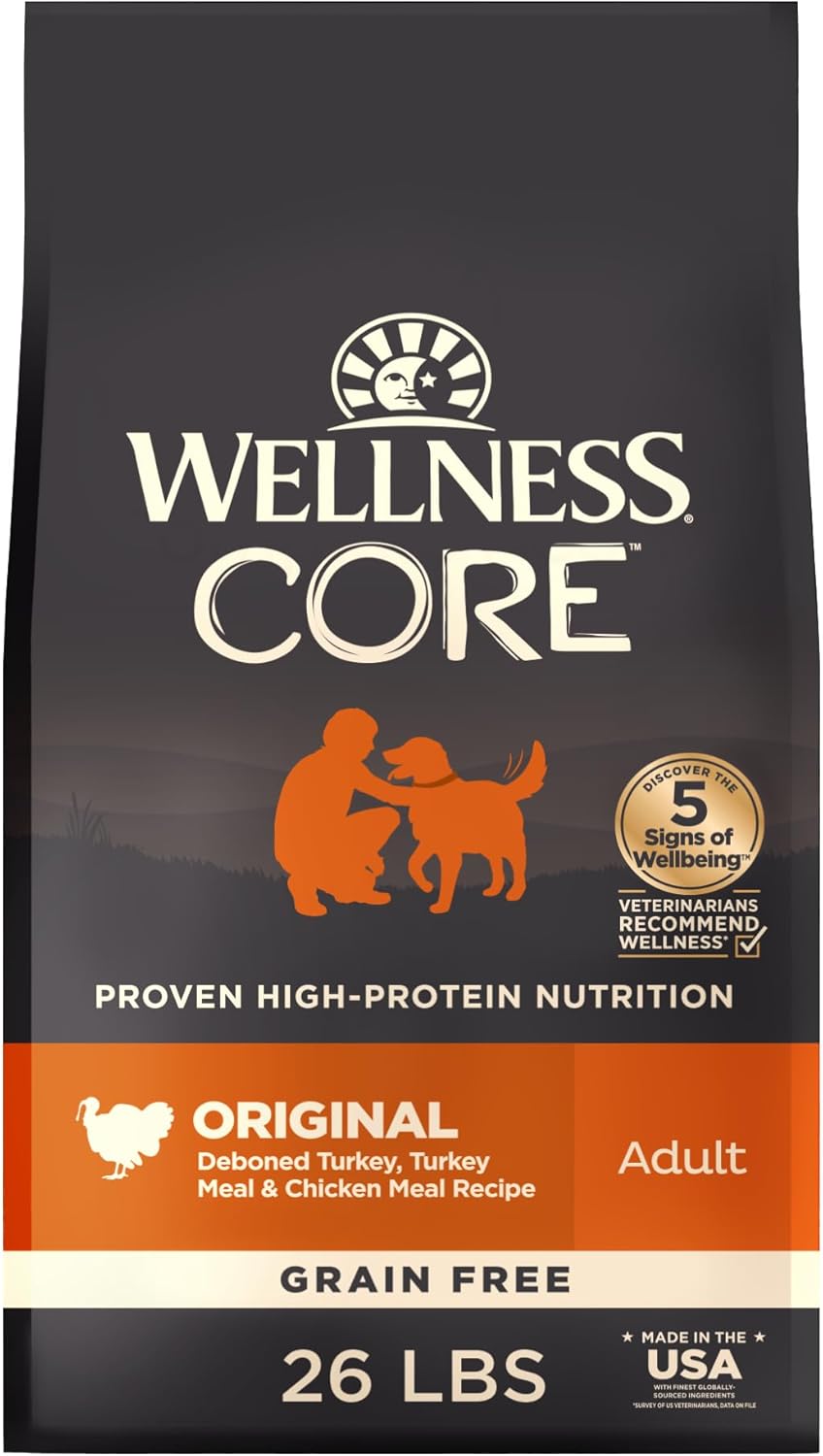 Wellness CORE Dry Dog Food, Grain-Free Turkey & Chicken Recipe