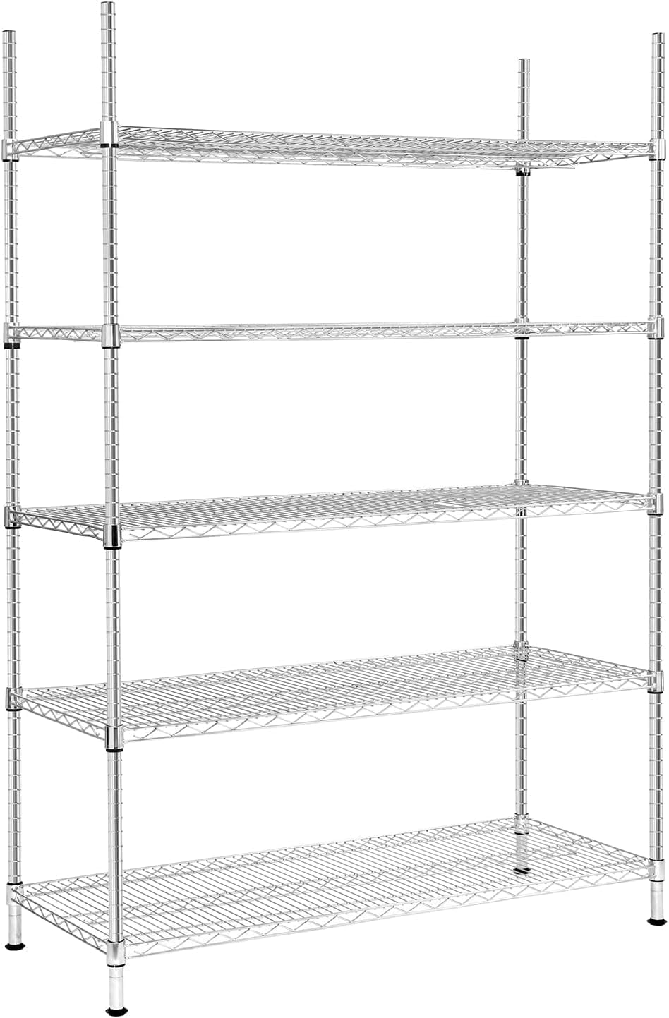 Land Guard 5 Tier Adjustable Metal Storage Shelves for Home Use