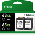 Palmtree Remanufactured HP 63XL Black Ink Cartridge (2 Pack) - High