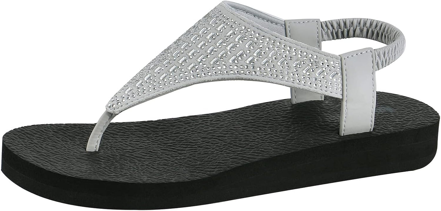 Sparkle in Style with Rhinestone Yoga Sandals