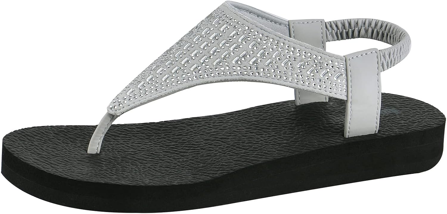 Sparkle in Style with Rhinestone Yoga Sandals