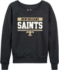 New Orleans Saints Women's Plus Size Charcoal Crewneck - Relaxed Fit