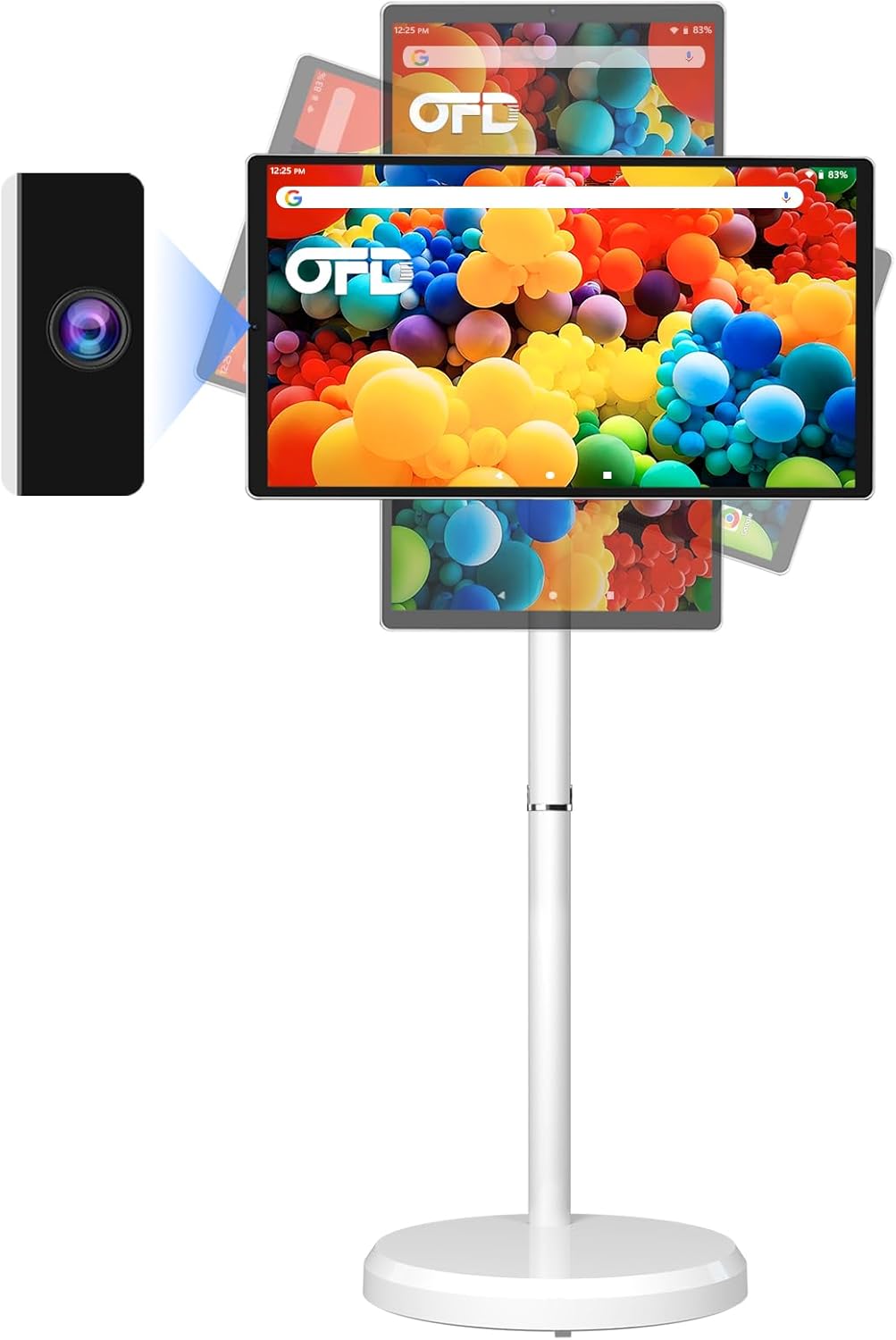 OFD 21.5 Inch Portable TV on Wheels with Touch Screen and 1080P