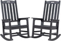 Oversized Outdoor Rocking Chair Set of 2 - Wide Seat, High Back