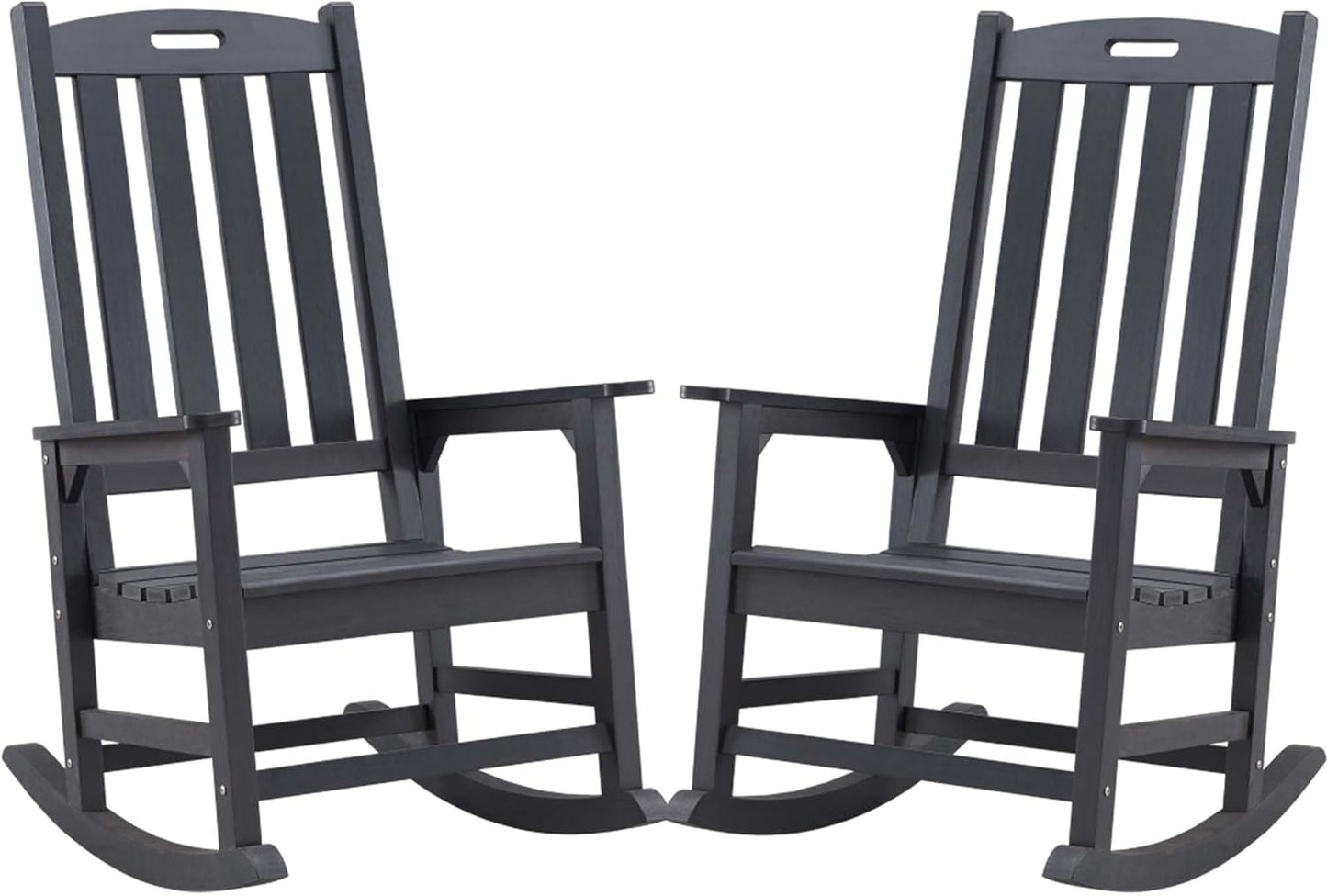 Set of 2 Oversized Porch Rockers for Effortless Outdoor Comfort