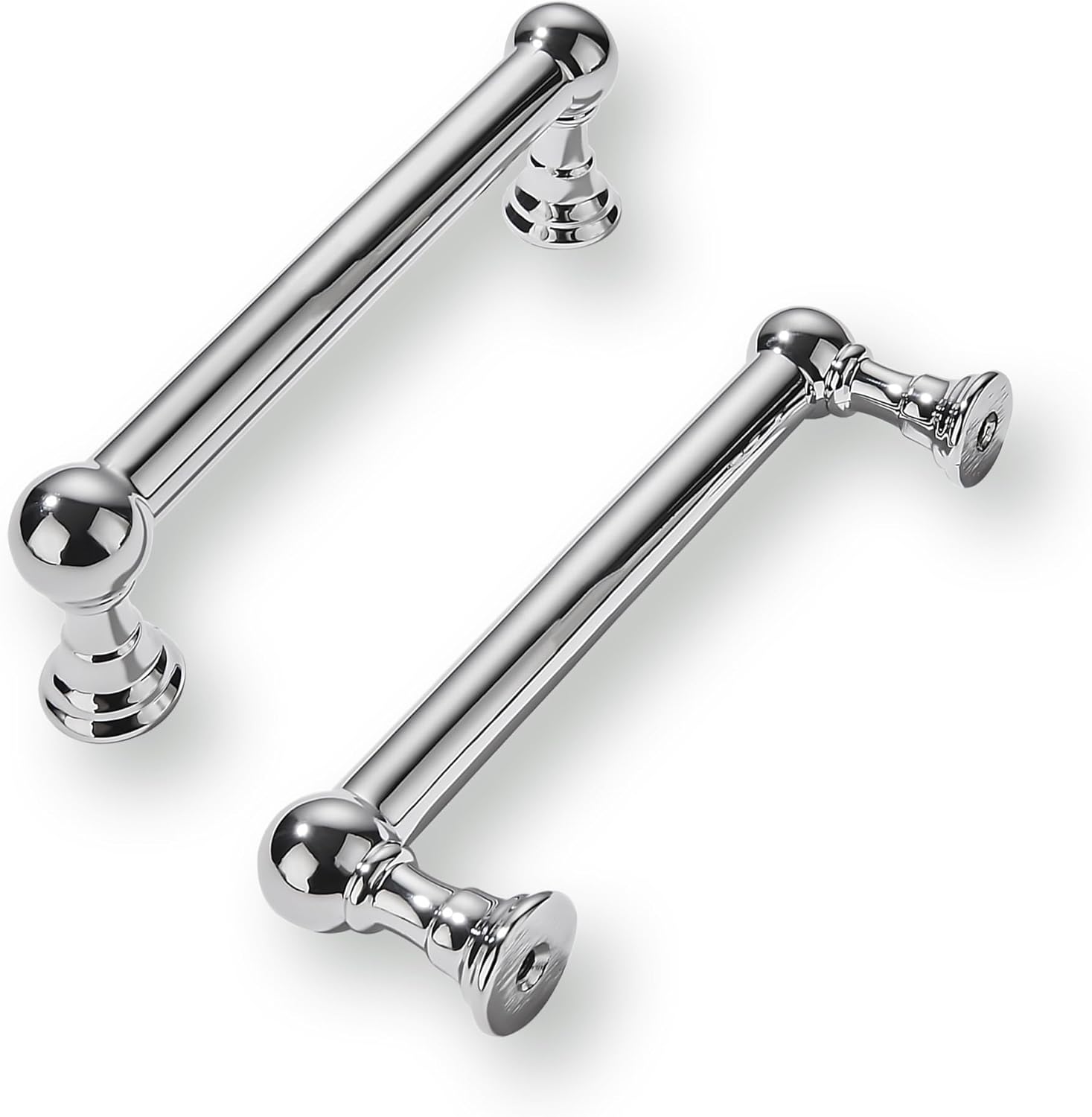 Durable 3 Inch Hole Center Polished Chrome Cabinet Pulls Set