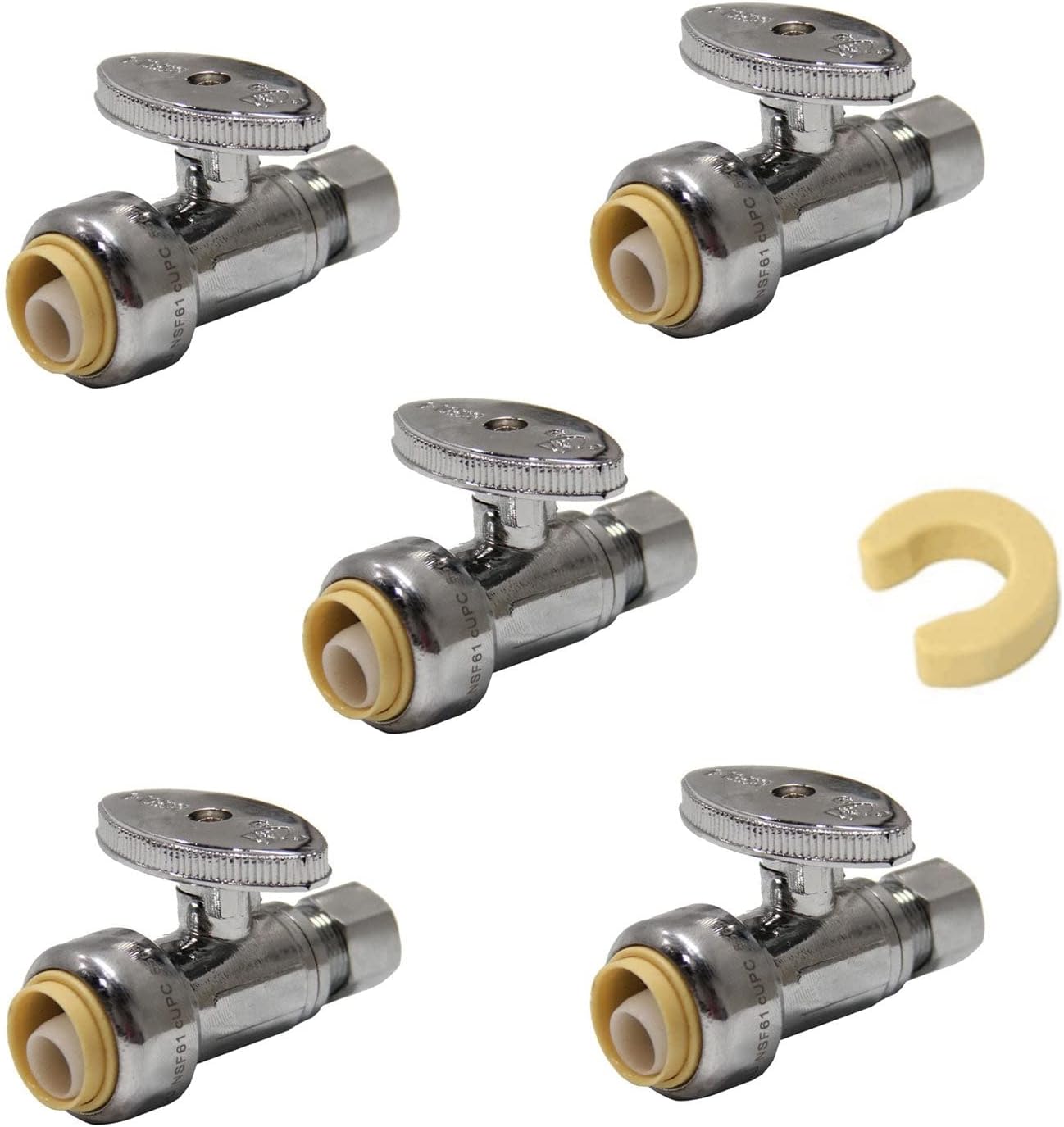 EFIELD Push Fit 1/4 Turn Straight Stop Valve for Plumbing Needs