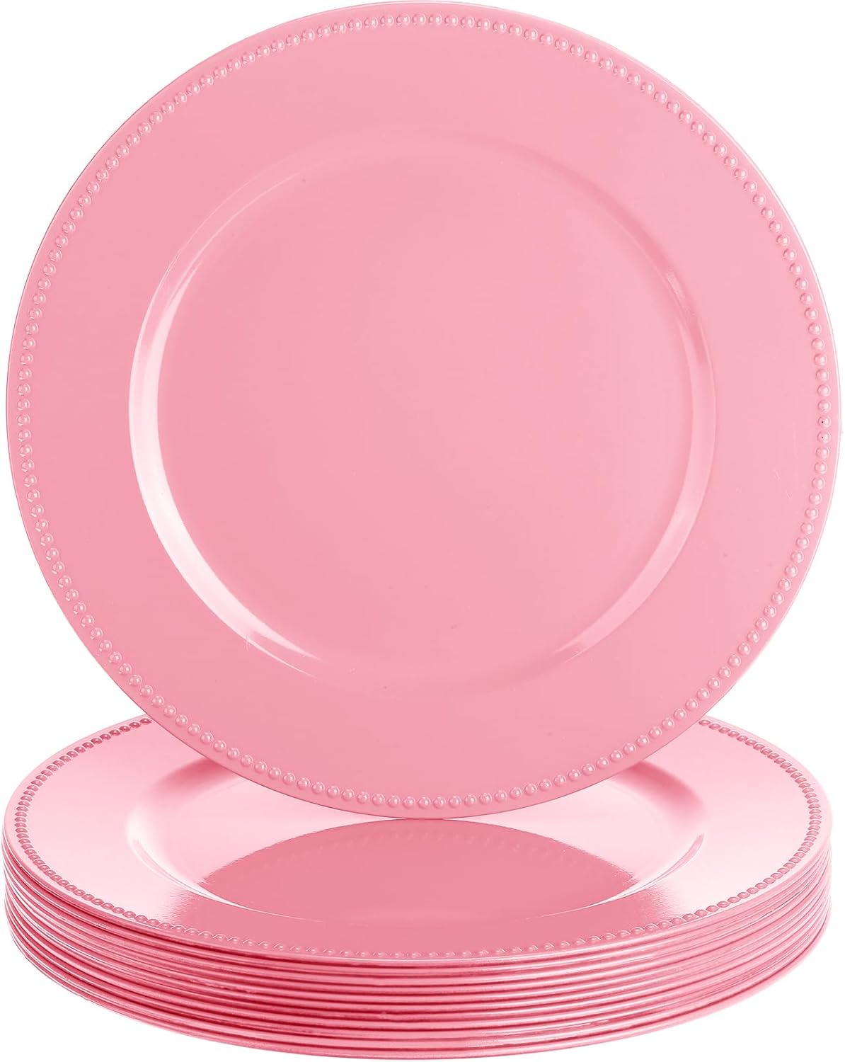 Gerrii 12 Pcs Metallic Bead Charger Plates for Elegant Events