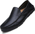 Men's Premium Genuine Leather Slip On Loafers - Breathable Driving