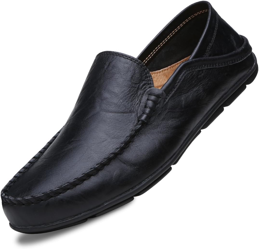 Go Tour Men's Premium Genuine Leather Casual Slip on Loafers