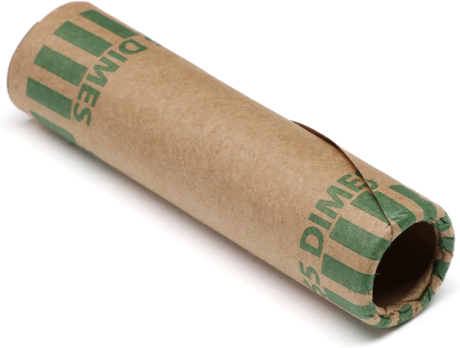 Huron Crimped Dime Coin Wrapper $5 Roll Green for Easy Filling