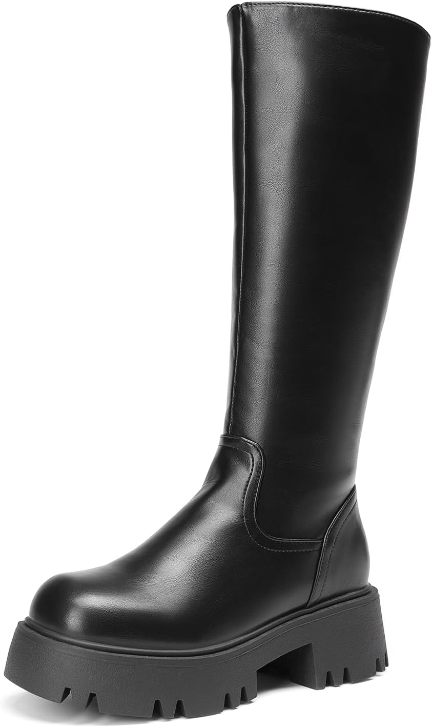 DREAM PAIRS Knee High Boots for Women - Comfortable Chunky Style