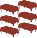 Clay Tablecloth 6 Pack Rectangular 60x104 in - Durable, Washable Cover
