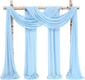 Wedding Arch Draping Fabric 4 Panels 28in x 20ft Baby Blue - Sheer
