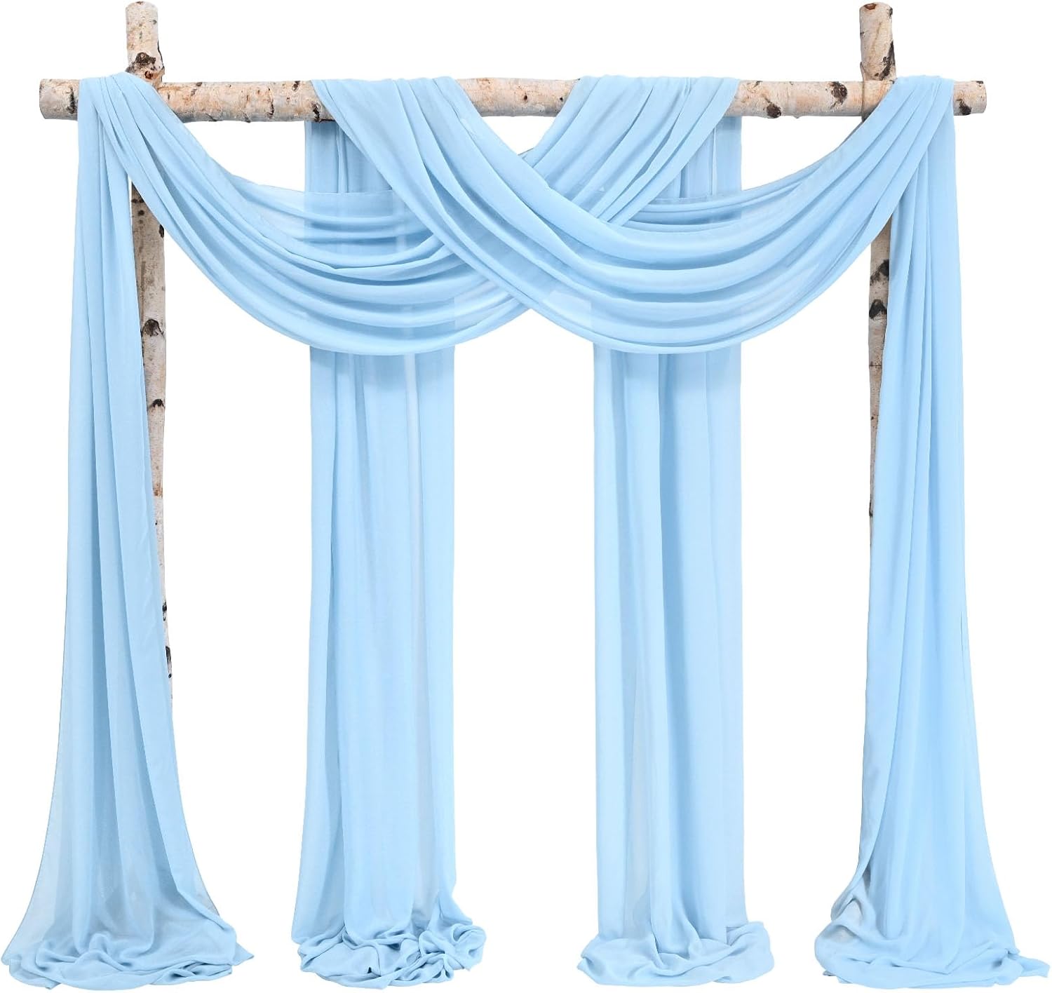 Baby Blue Wedding Arch Draping Fabric for Elegant Ceremonies