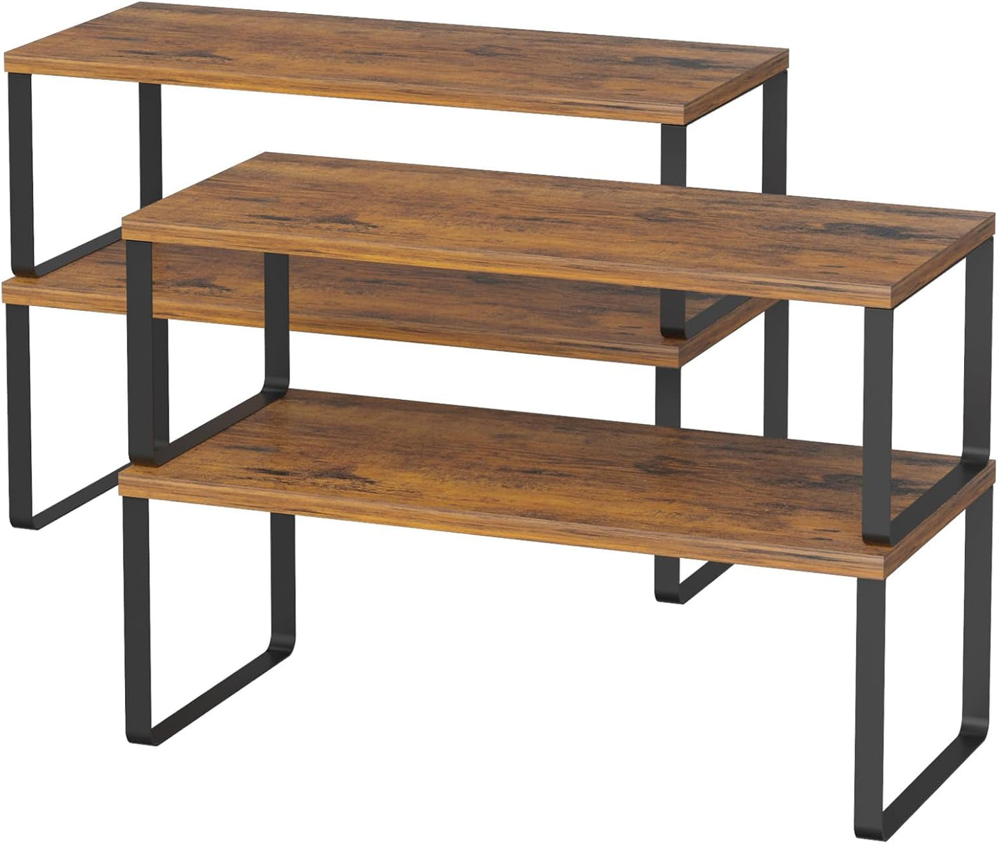 NEX Kitchen Cabinet Organizer Set of 4 - Stackable & Expandable