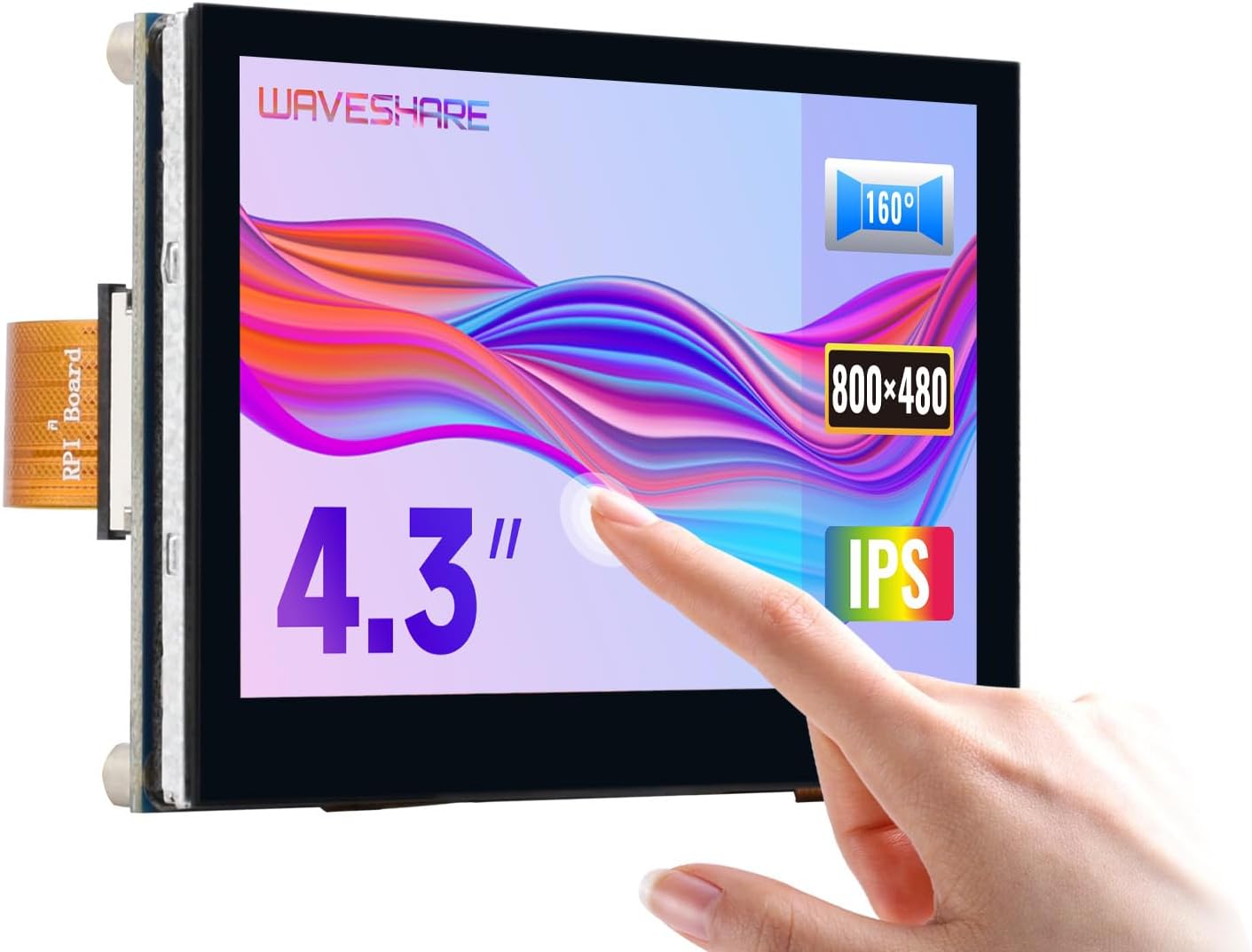 Waveshare 4.3inch QLED Display for Raspberry Pi with Touch