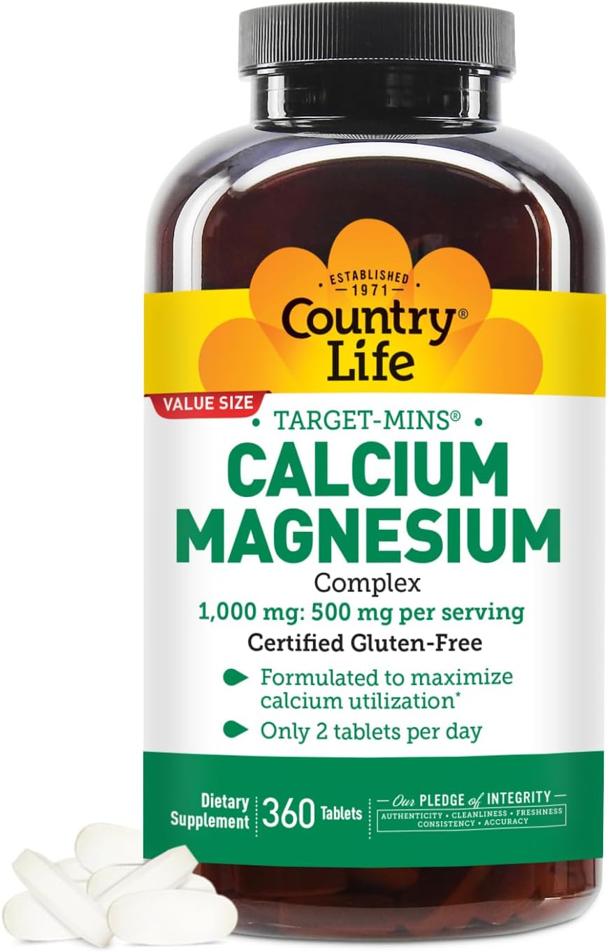 Calcium Magnesium Supplement for Bone Health - High Potency Formula