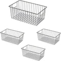 16inch Freezer Wire Storage Organizer Baskets - Set of 4 for Tidy