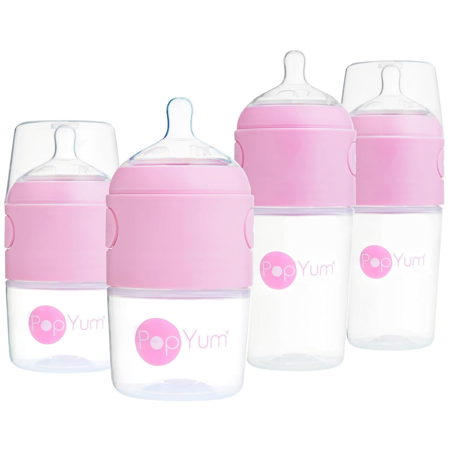 PopYum Baby Bottle Starter Set: 4-Pack for Easy Feeding