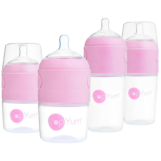 PopYum Baby Bottle Starter Set: 4-Pack for Easy Feeding