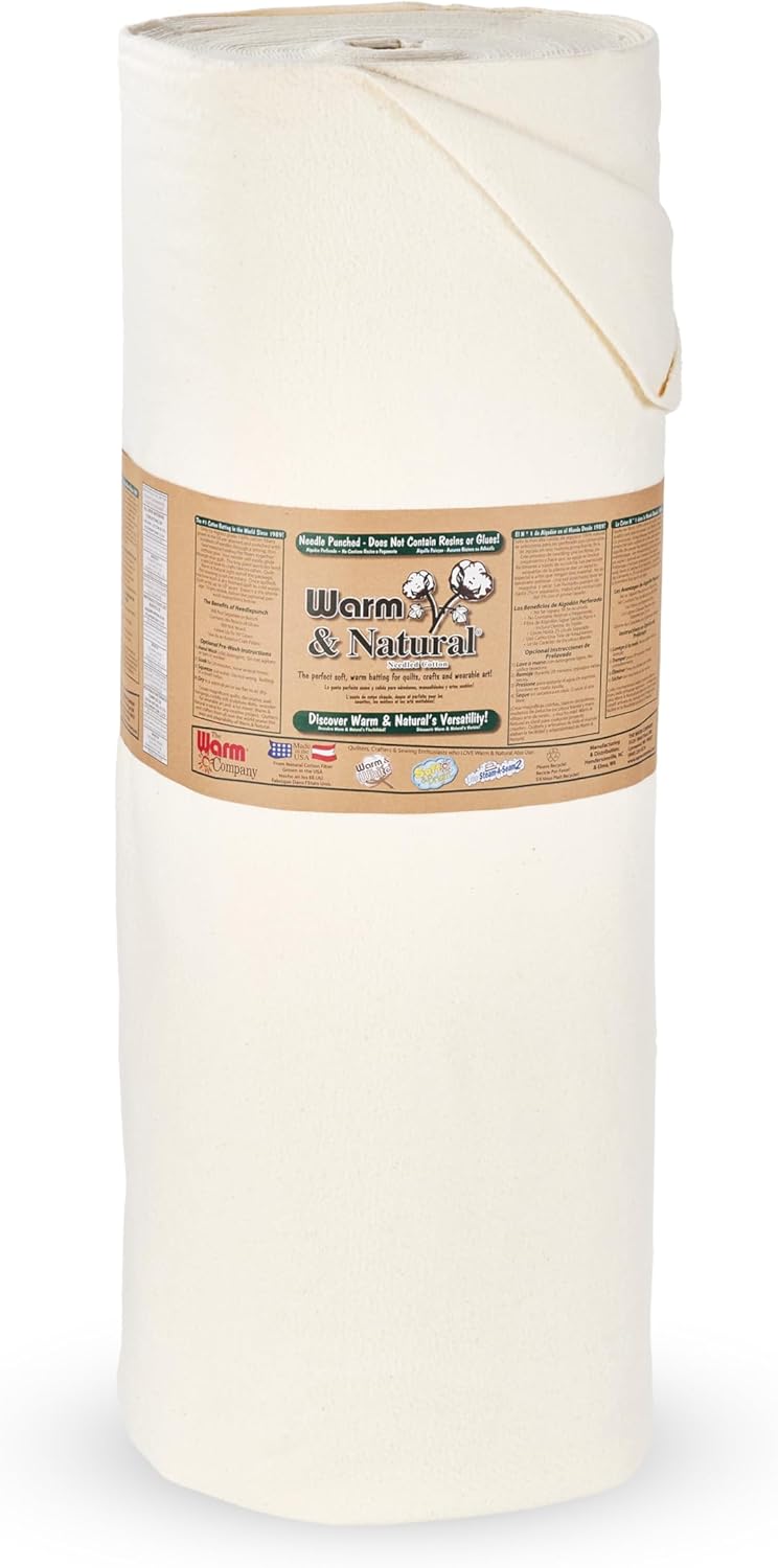 Warm & Natural Cotton Quilt Batting for Crafting Projects