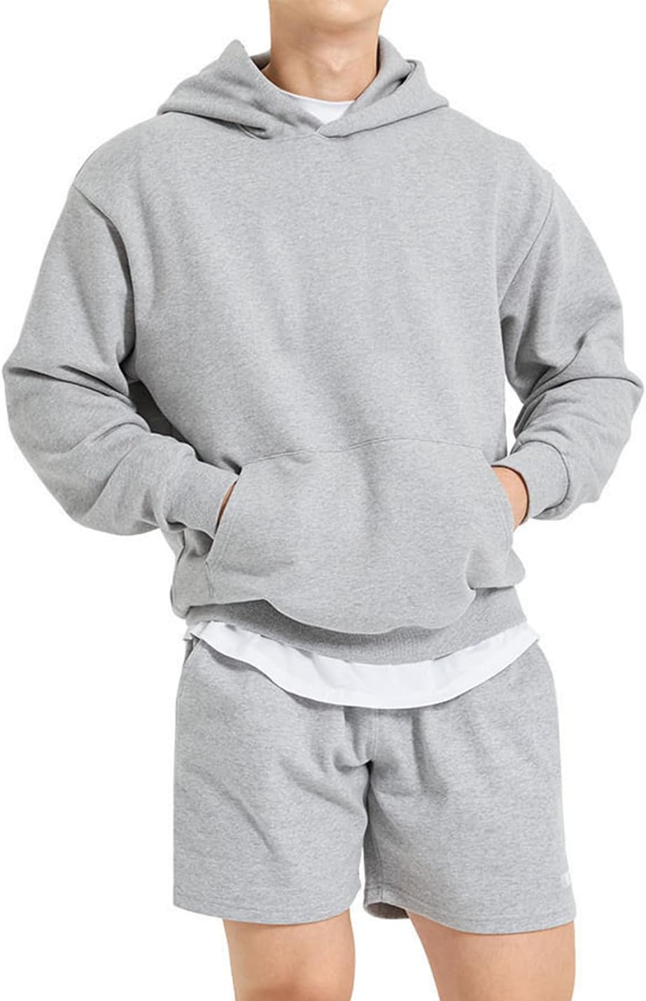 Men Hoodie Sweatshirt Loose Fit Fashion Pullover with Pocket