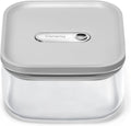 1qt Glass Airtight Food Storage Container Gray - Space-Saving Seal