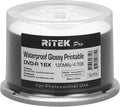 100 Pack Ritek Pro DVD-R 16X 4.7GB - Watershield Glossy Printable