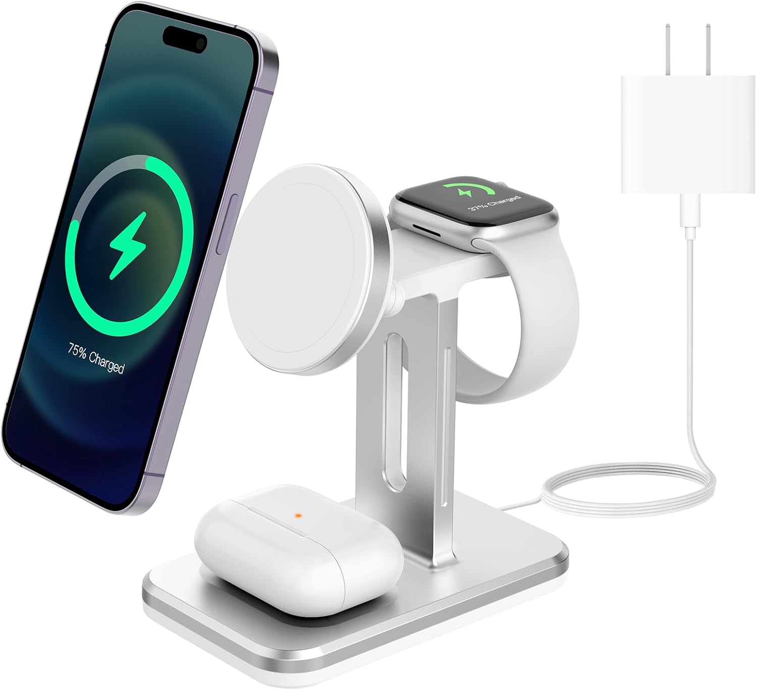 Fast 15W Apple MagSafe Charging Station - Charge Multiple Devices Simultaneously