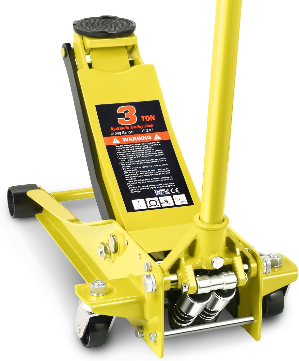 DNA MOTORING Low Profile Hydraulic Trolley Jack for Heavy Duty Use