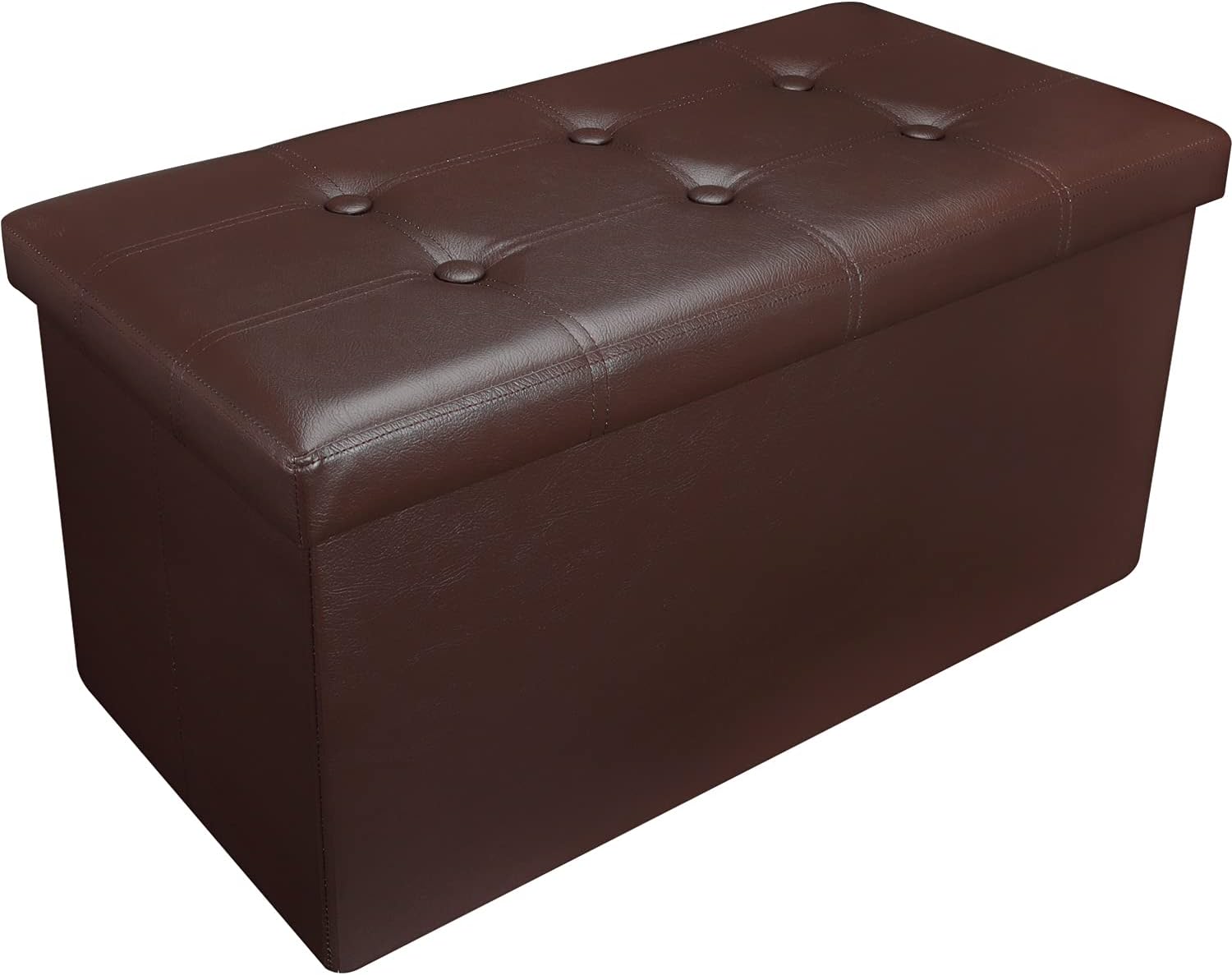 AmasSmile Storage Ottoman Folding Foot Rest Stool for Home