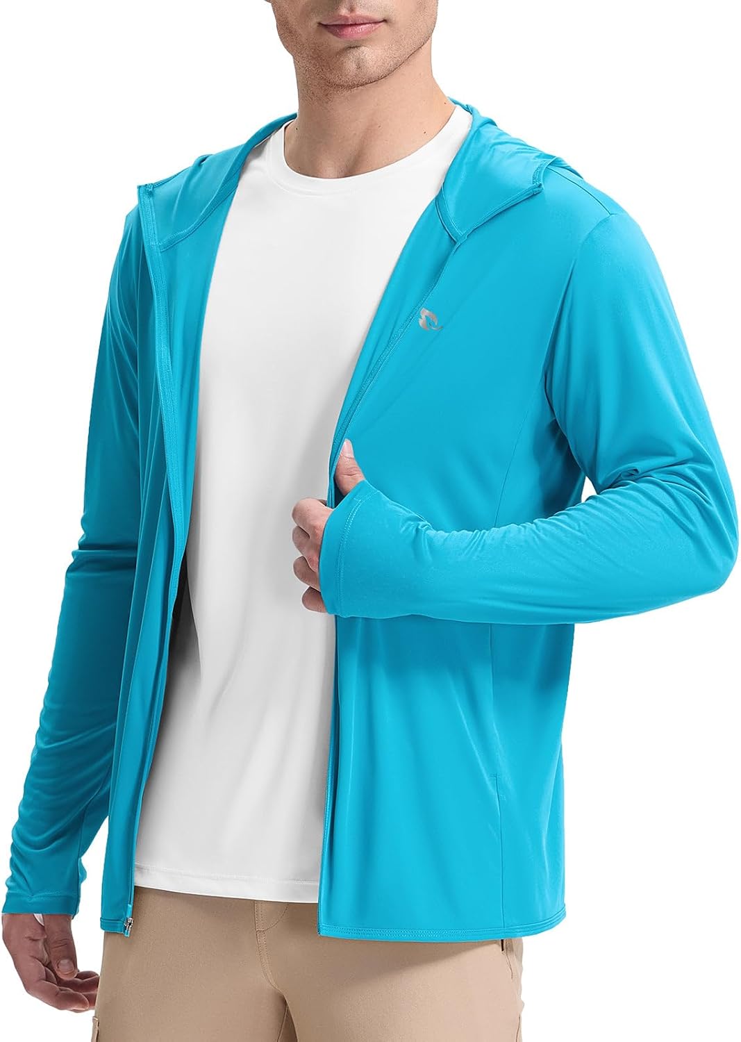 Baleaf Men's UPF 50+ Full Zip Light Jacket for Outdoor Activities