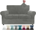 Velvet Sofa Cover 3 Piece Stretch Loveseat Cover (57ft - 70ft) - Plush