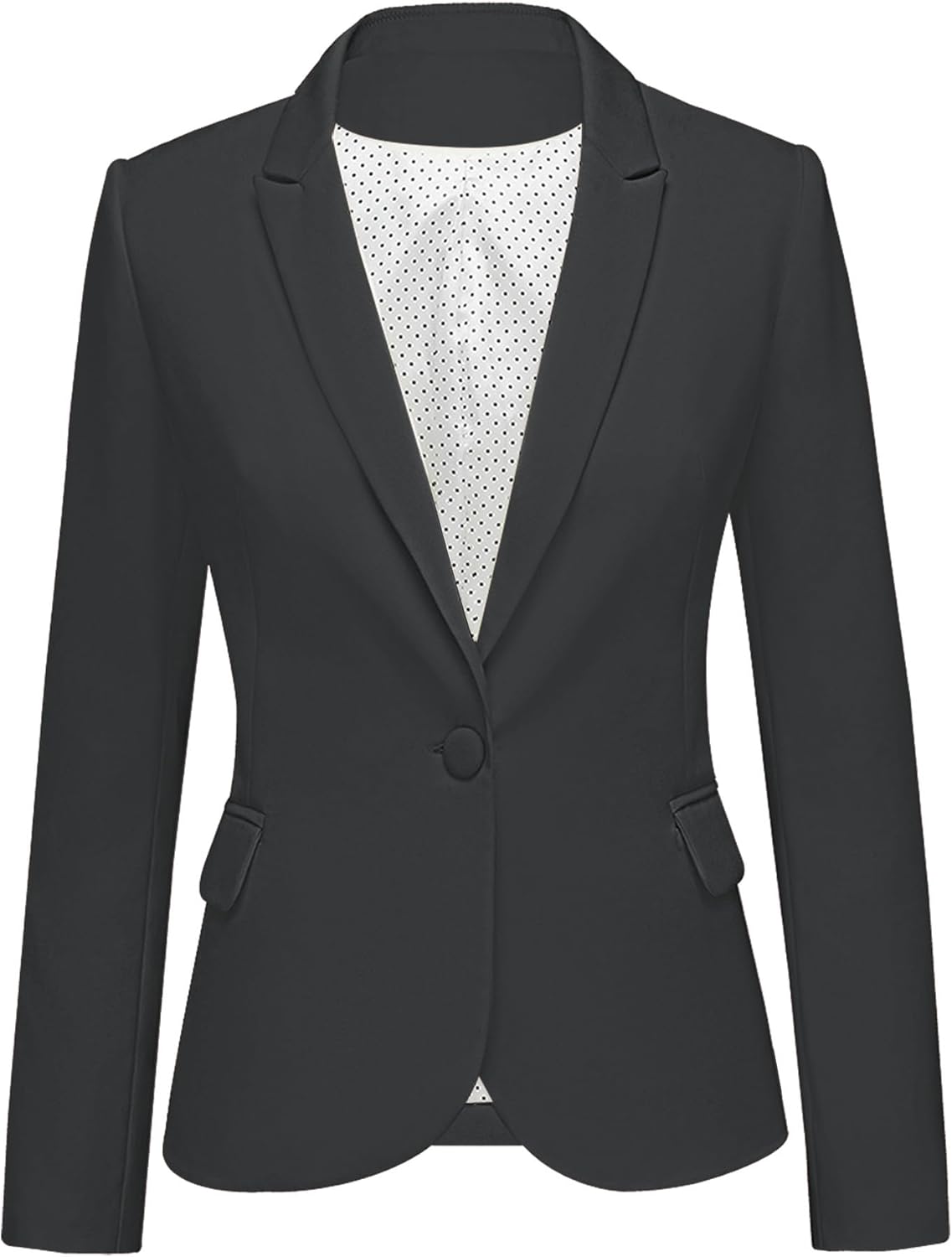 Notched Lapel Blazer Jacket for Women - Perfect Office Wear