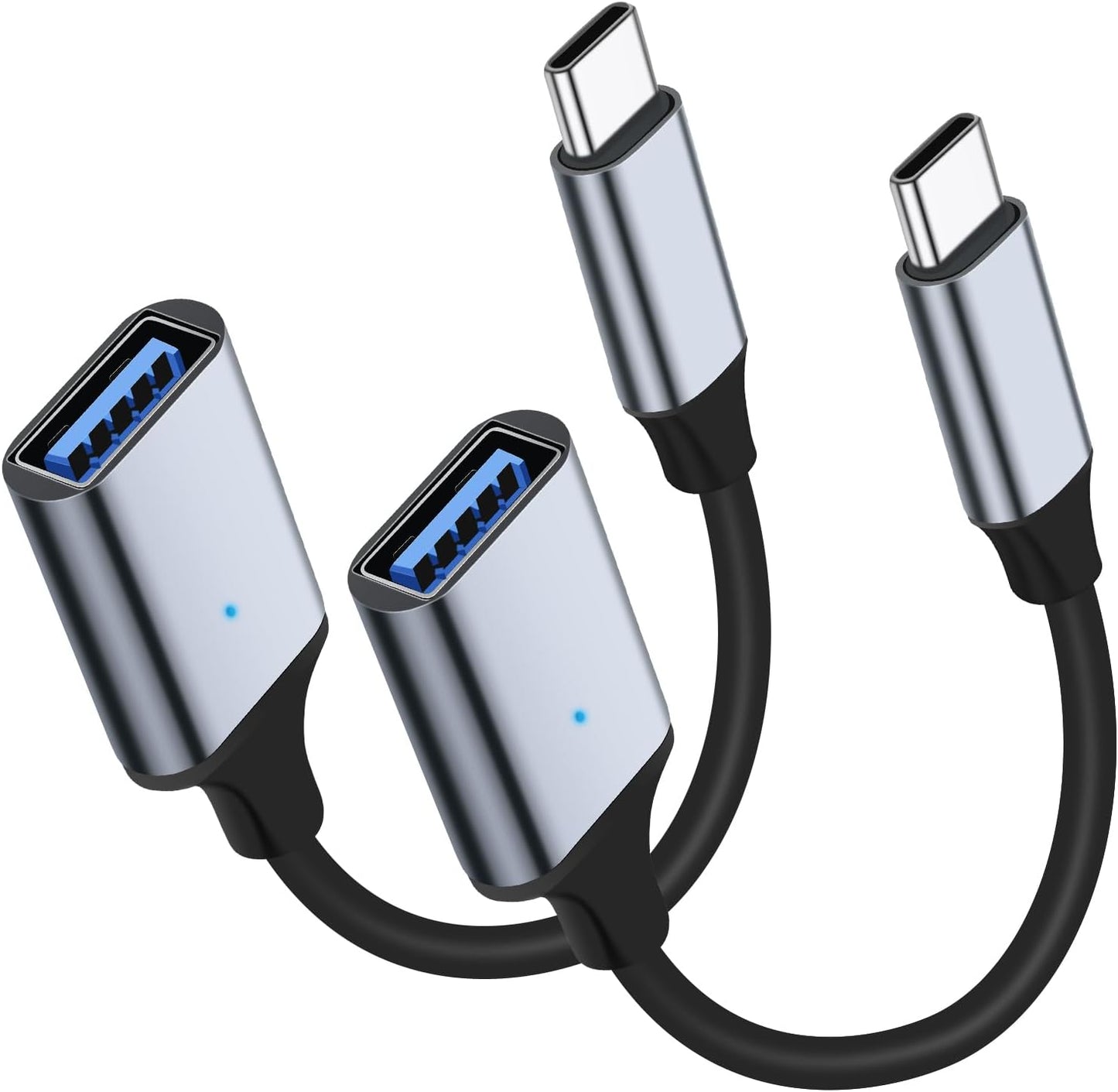 Fast Charge 2-Pack USB C to USB 3.0 Adapter - Boost Productivity!