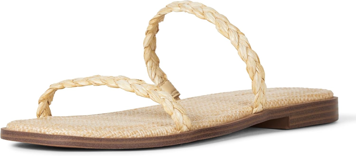 The Drop Women's Paris Square Toe Two Strap Flat Sandal Review