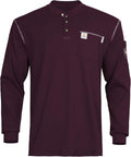 FR Shirts for Men Flame Resistant Henley Shirt - Lightweight CAT2