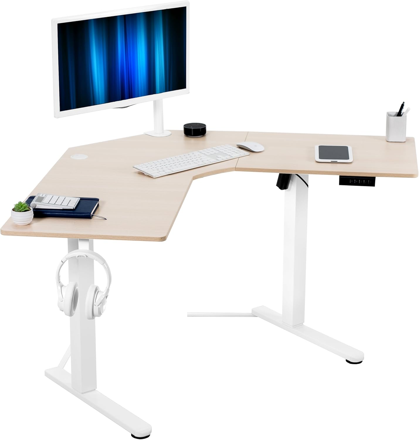 Electric Corner L-Shaped 47 x 47 in Standing Desk with Memory Presets