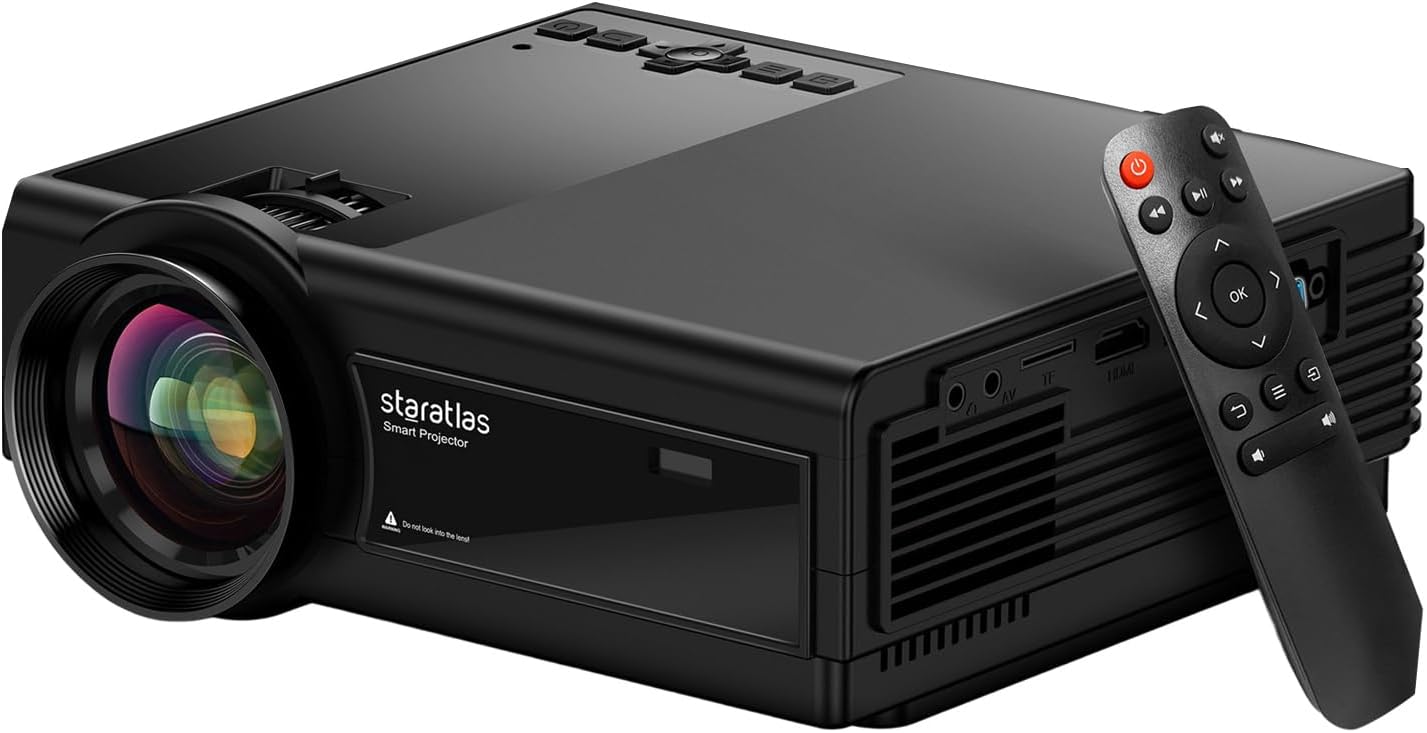 Portable HD Movie Projector - WiFi, Bluetooth, Screen Mirroring