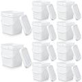 Mumufy 10 Pcs 3.5 Gallon Square Food Grade Bucket with Lid - Stackable