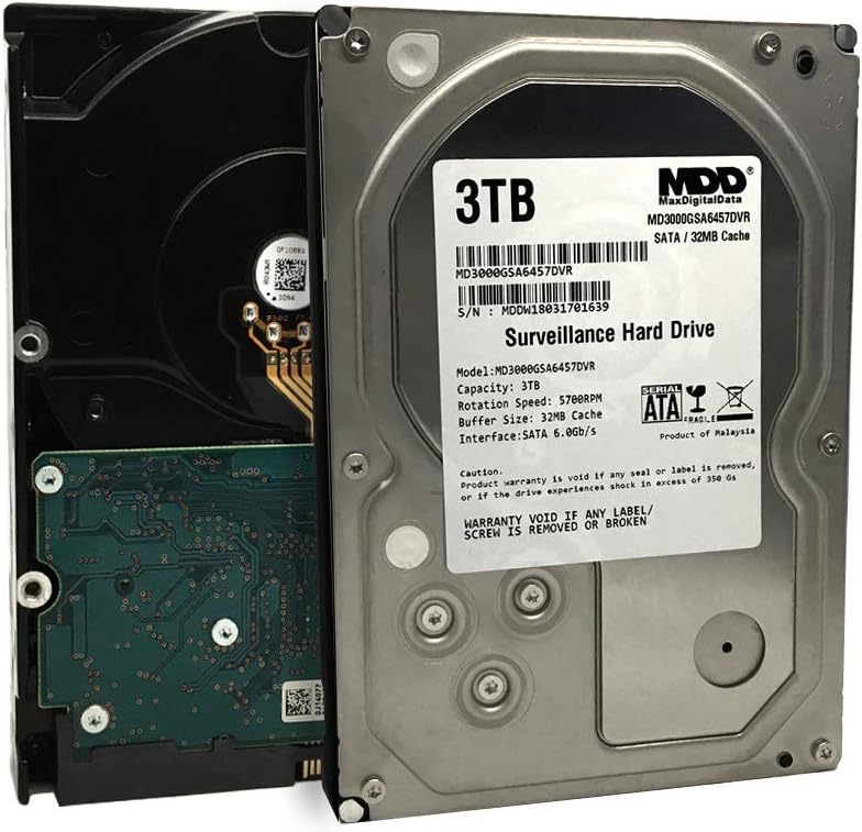 3TB Internal Surveillance Hard Drive for CCTV DVR Systems