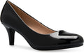 Olivia K Women's Comfort Classic Round Toe Kitten Low Mid Heel Dress