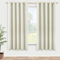 Room Darkening Curtains 63 in Long x 72 in Wide - Cream Light Beige