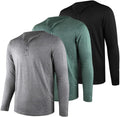 Liloak 4Pack Mens Henley T-Shirts for Stylish Casual Wear