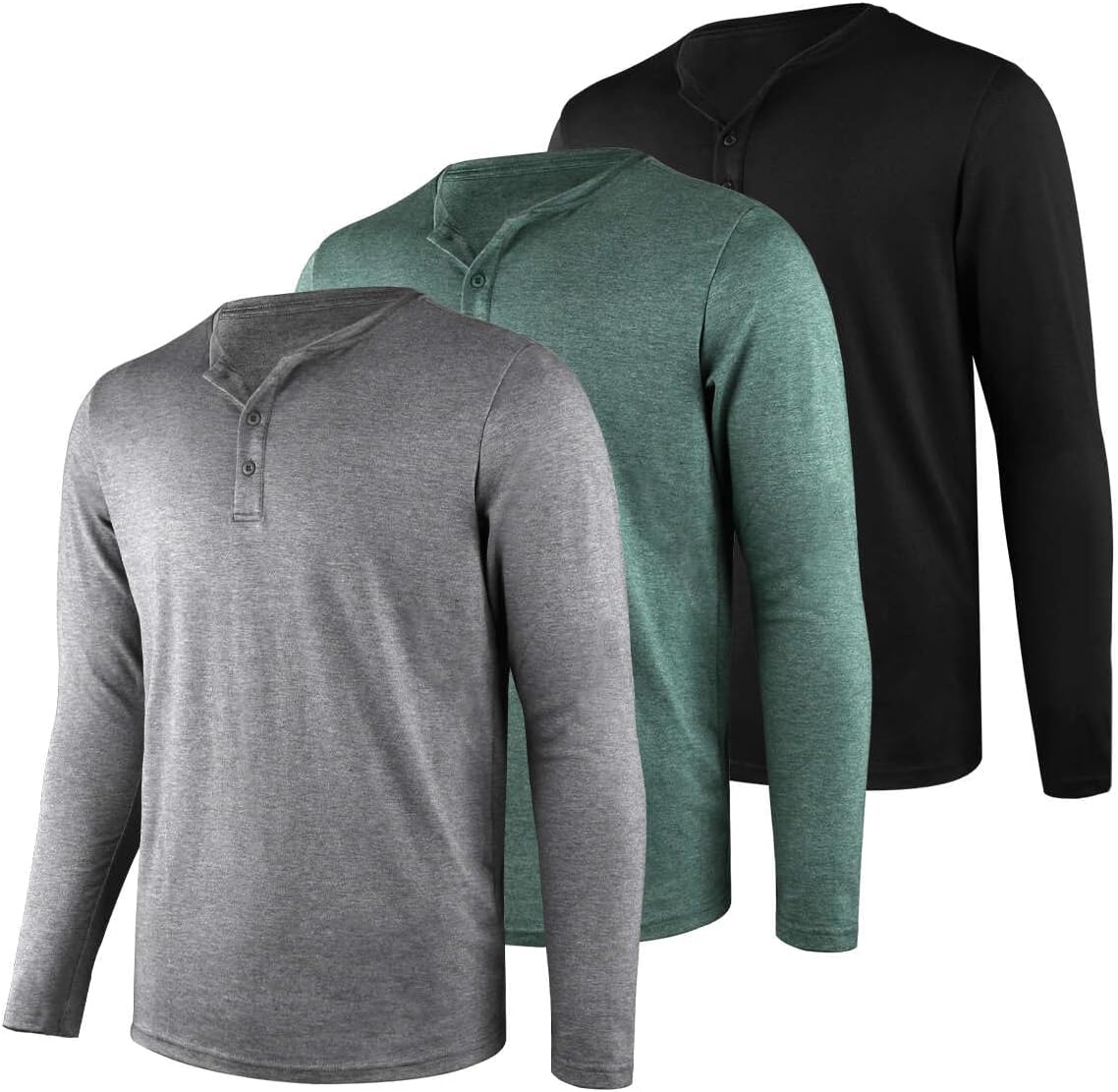 Liloak 4Pack Mens Henley T-Shirts for Stylish Casual Wear