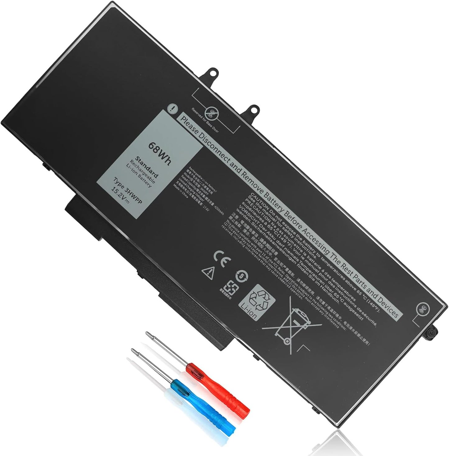 68Wh 3HWPP Battery for Dell Latitude and Inspiron Models