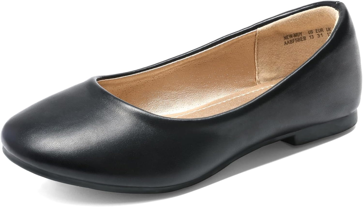 DREAM PAIRS Girls Dress Shoes Slip on Ballerina Flats for Parties